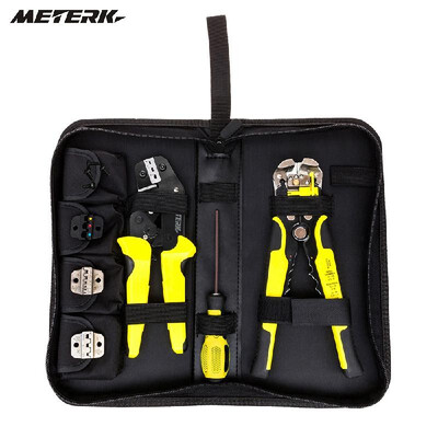 

Meterk Professional 4 In 1 Wire Crimpers Engineering Ratcheting Terminal Crimping Pliers Bootlace Ferrule Crimper Tool Cord End Te
