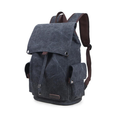 

Casual Mens Canvas Backpack High School Student Bag