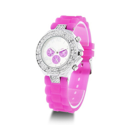 

New Silicone Ladies Women Jelly Wrist Watch Versicolor