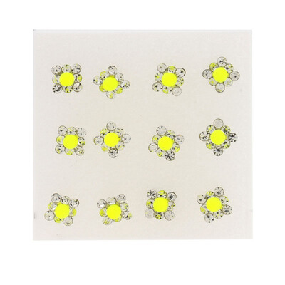 

6pair fashion 18mm Fluorescent Rhinestone Earring Round Bead Stud Earrings