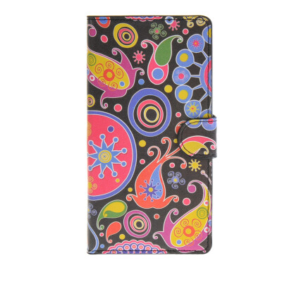 

MOONCASE Flower style Leather Side Flip Wallet Card Slot Stand Pouch ЧЕХОЛ ДЛЯ Sony Xperia Z4