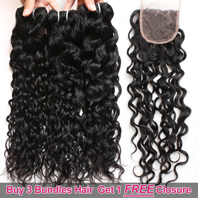 

Ishow Hair Biggest Sale Buy 3 Bundles Water Wave Hair Get 1 Free Lace Closure