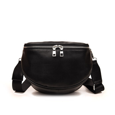 

Nueva llegada de la manera del Color puro mujeres cuero mensajero hombro busto Crossbody bolso dinero viaje más caliente