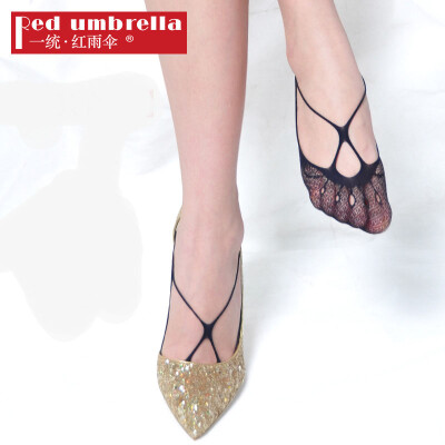 

Uniform · Red umbrella short stockings female summer cool boat socks with anti-skid rubber boat socks -9 12 pairs black