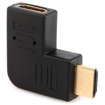 

Shanze (SAMZHE) ZH-09 HDMI мужской к женскому большому изгибу 90 градусов конвертер прямой угол 90 градусов HDMI адаптер разрешения высокой четкости доступа к компьютеру Расширение ТВ-монитора через разъем