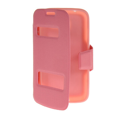 

MOONCASE View Window Leather Side Flip Pouch Stand Shell Back ЧЕХОЛ ДЛЯ Samsung Galaxy Star Pro S7260 / S7262 Pink