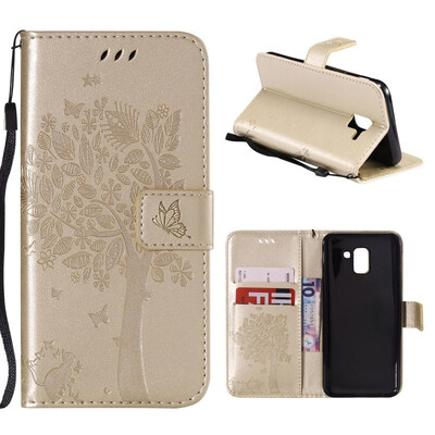 

MOONCASE Samsung Galaxy J6 Embossed Cat&Bark Cover - Gold