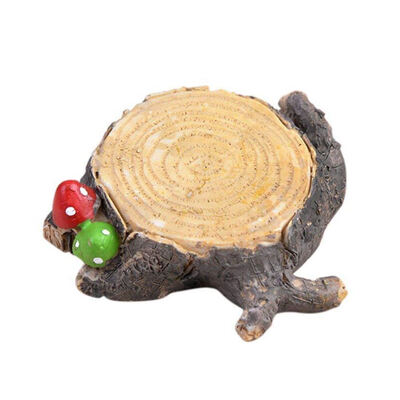 

UpperX 2 Pieces Miniature Fairy Garden Mini Tree Stumps Ornament Dollhouse Plant Pot Figurine DIY Decor Home Decoration