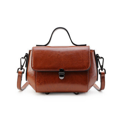 

Leather bag 2018 new Korean version of the simple shoulder bag female wild Messenger small square bag tide handbag