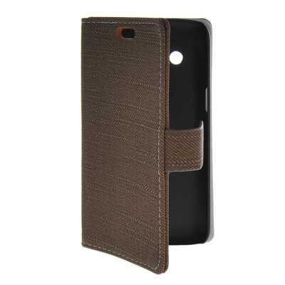 

MOONCASE Slim Leather Flip Wallet Card Pouch with Kickstand Shell Back ЧЕХОЛ ДЛЯ Samsung Galaxy Core 4G G3518 Coffee