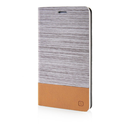 

MOONCASE Canvas Design Leather Side Flip Wallet Stand Shell Back ЧЕХОЛ ДЛЯ Samsung Galaxy Note Edge N9150 Light Brown