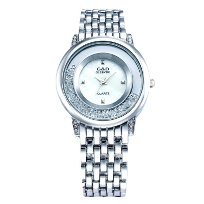 

Women Dress Quartz Watches Fashion Rhinestone Golden Silver Stainless Steel Band Watch Woman Diamond Bracelet Watch G&D201507