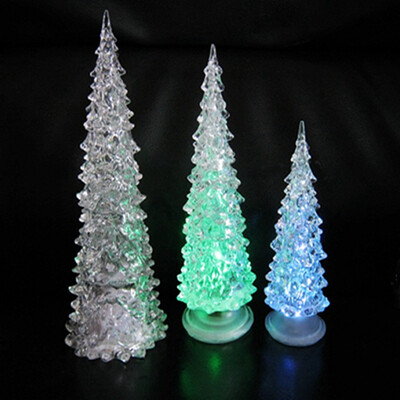 

Christmas Tree Ice Crystal Colorful Changing LED Desk DecorTable Lamp Light