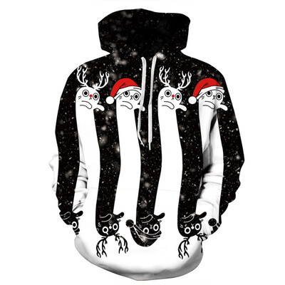 

QYDM0164Mens Hoodie 3D Printed Women Pullover Sweater
