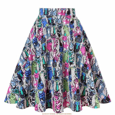 

Design Floral Skirt Women High Waist Plus Size Summer Skirts