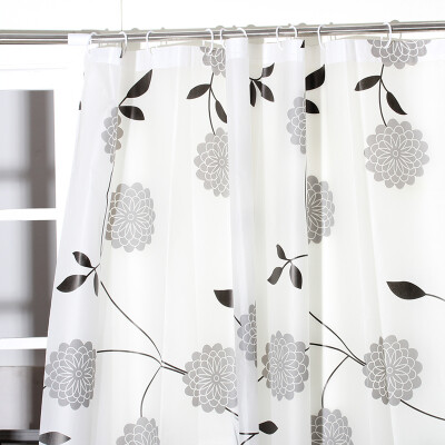 

Jingdong Supermarket] Mercure guest purple flower PEVA shower curtain 180 * 180CM