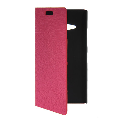 

MOONCASE Slim Leather Side Flip Wallet Card Slot Pouch with Kickstand Shell Back чехол для Nokia Lumia 730 Hot pink