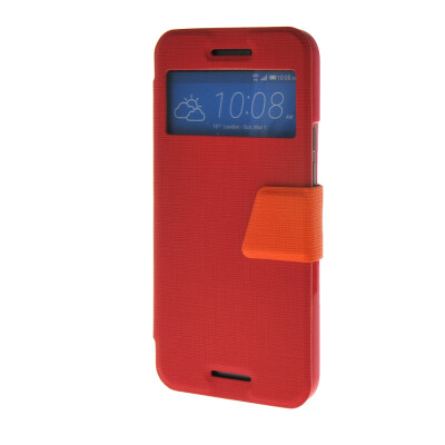 

MOONCASE Ultra Slim Leather Side Flip Wallet Stand Pouch ЧЕХОЛ ДЛЯ HTC One M9 Red