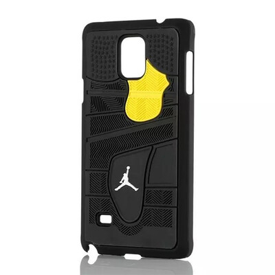 

мити новенький Air Jordan кроссовки 4 6 7 единственным пвх для Samsung Galaxy Note 4 резиновые покрытия n9100 иордании телефон дело 15 цветов