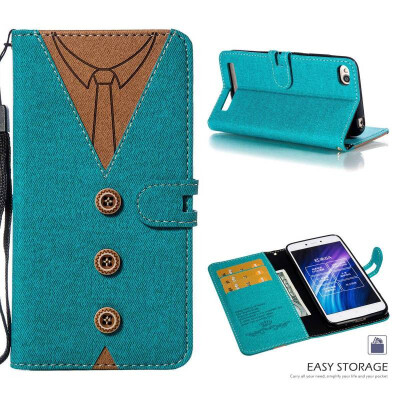 

MOONCASE Millet red rice 5A stitching embossed mens leather case - green