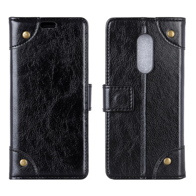 

MOONCASE Millet red rice 5 copper buckle nappa leather case - black