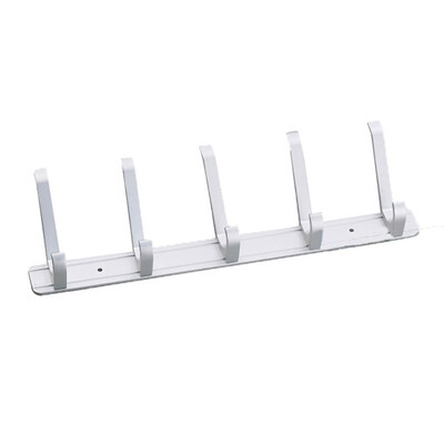 

UpperX Silver Coat Racks Hooks Bathroom Shelf Clothes Wall Hat with 5 Hooks