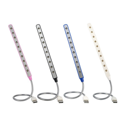 

USB Led 10 Light Computer reading Lamp Flexible Ultra Bright Night light Mini Desk Lamp for Laptop Desktop Power Bank