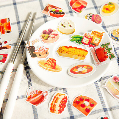 

Xin Yan hand book sticker creative notes text art small fresh cute cartoon album decoration mobile phone small stickers 5 assembled pattern random