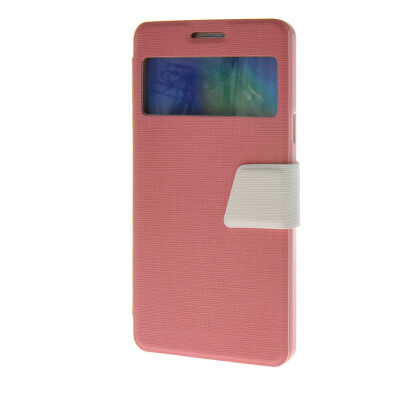 

MOONCASE View window Leather Wallet Flip Stand Pouch Case Cover for Samsung Galaxy A7 Pink