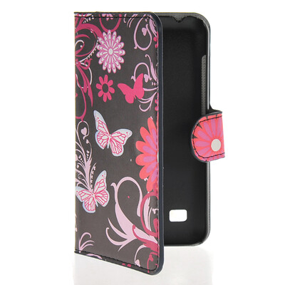 

MOONCASE Butterfly style Leather Side Flip Wallet Card Slot Stand Pouch Case Cover for Huawei Ascend Y550