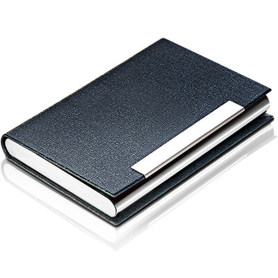 

Excellent&UHOO 6606 business card holder gem blue blue bone skin 1 box large capacity card case