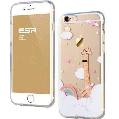 

ESR iPhone6 ​​ 6s phone case protective sleeve 47 inch Apple 6S mobile phone sets silicone transparent anti-drop soft shells what series of small deer to eat the dream