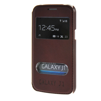 

MOONCASE Samsung Galaxy J1 чехол для View Leather Flip Pouch Bracket Back Cover Red