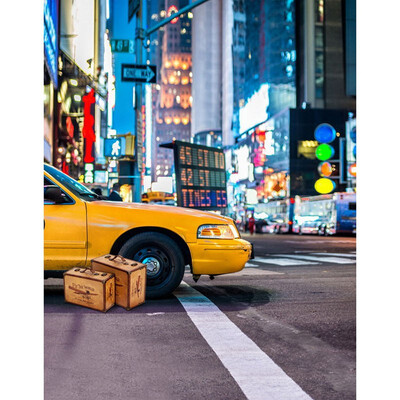 

Yellow Taxi Photo Backdrop 57FT Vinyl Fabric Cloth Digital Printing Photo Background s-2232