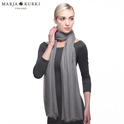 

MARJA KURKI blended cashmere shawl oversized fashion solid color elegant wild dual-use thin scarf female gift box 1AA992095 gray