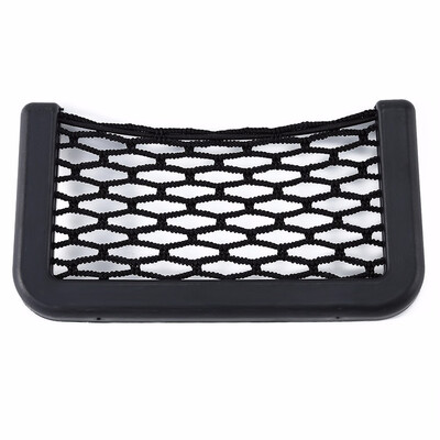 

Car Storage Bag Nylon Organizer Holder Net for Cellphone Unique net design Plastic frame&nylon net Firm adhesive tape