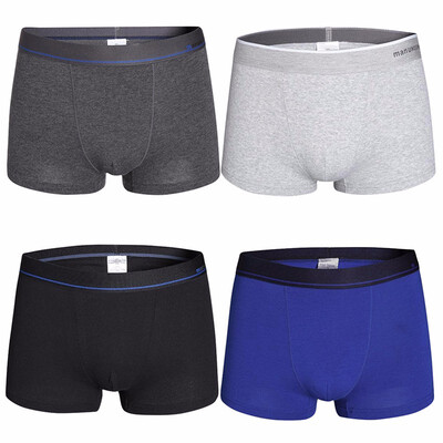 

Qianbeivk Mens Underwear Soft Combed Cotton Breathable Boxer Briefs 4Pack