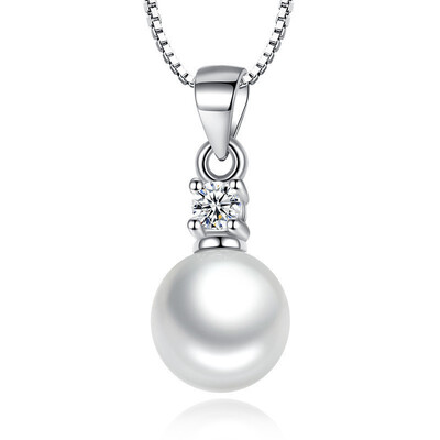 

Simulated Pearl Ladies Choker Necklaces Cubic Zirconia Crystal Pendants Jewelry For Women