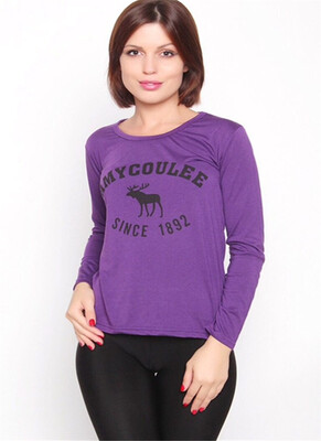 

Long-sleeved T-shirt Women Round Neck slim cotton large size casual shirt Ships from Russia Delivery estimate 37 days