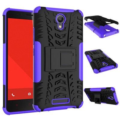 

MOONCASE шин Текстура Hybrid Kickstand PC + TPU Полное Прочный защитный 2 в 1 Чехол для Xiaomi Redmi Note 2 (5.5 ")