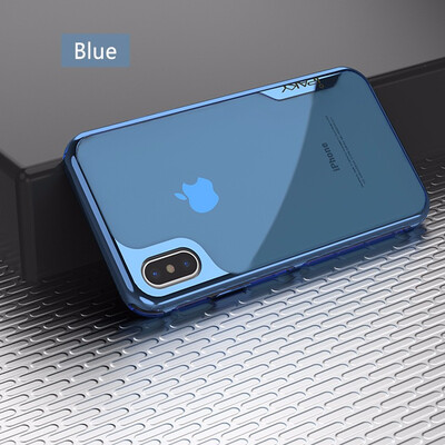

Anti Knock Case For Apple iPhone X Case Luxury Plating PC Frame Soft Back Cover For iPhone 10 X Phone Cases