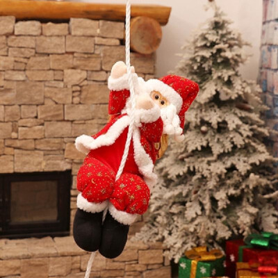 

Christmas Gifts Decoration Cartoon Fabrics Santa Claus Market Showcase Party Ornament Wall Hanging Pendant Christmas Tree Cartoons