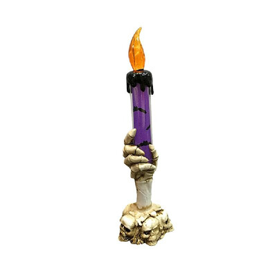 

Halloween Ghost Skull Lamp Hand Stand LED Candle Lights Party Decoration