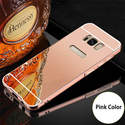 

For Samsung Note 8 S8 S9 Mirror Plating Aluminum Bumper Acrylic PC Case For Samsung Galaxy S8 S9 Plus Luxury Back Cover Coque