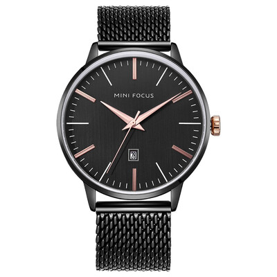 

BOFUTE Male Watches Business Watch Quartz Watches Japanese Movement Calendar Waterproof Metal Mesh Genuine Leather Strap 0115G
