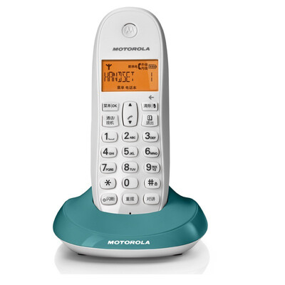 

Motorola (Motorola) C1001OC цифровая беспроводная телефонная базовая машина одиночный звонок экран дисплея подсветка домашний офис фиксированный беспроводной телефон стационарный (синий)