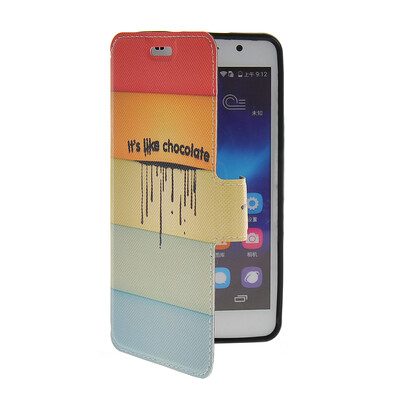 

MOONCASE Cute Pattern Leather Side Flip Pouch Stand Shell Back Case Cover for Huawei Honor 6