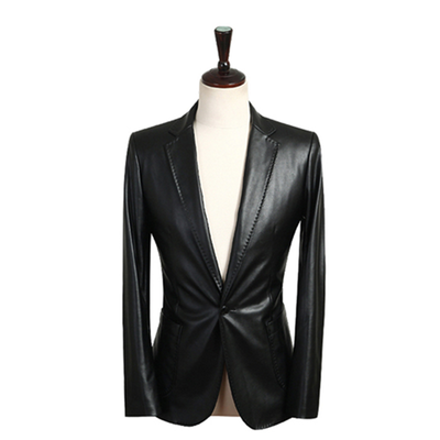 

Zogaa New Mens Slim Leather