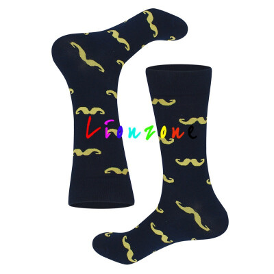 

LIONZONE Brand Men Socks Funny Design Paper Cranes Arrows Hhearts Stars Streetwear Hiphop Cotton Happy Socks