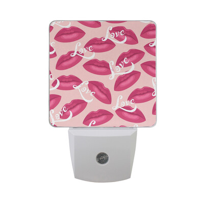 

ALAZA LED Night Light With Smart Dusk To Dawn SensorValentines Day Various Love Words Plug In Night Light